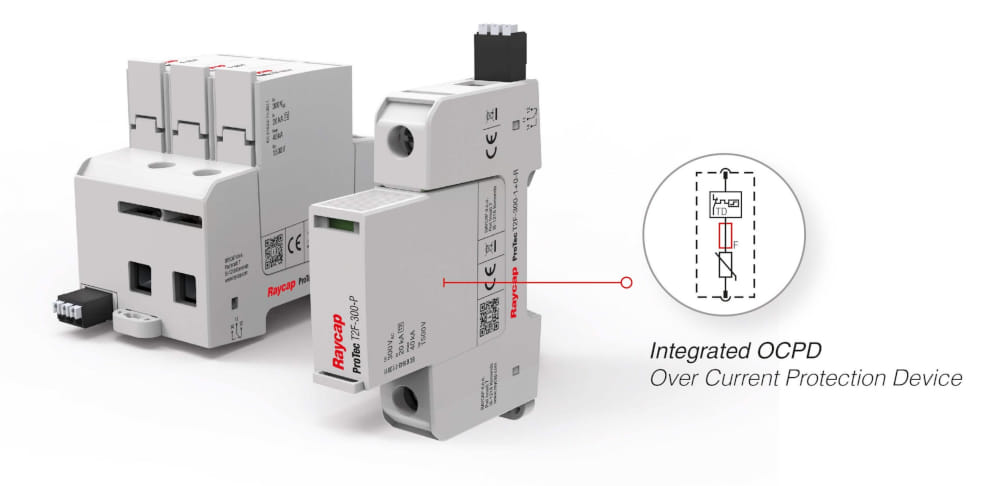 Descargadores de sobretensión de Clase II+III y Tipo 2 y 3 con fusible integrado 